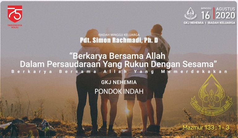 Berkarya Bersama Dalam Persaudaraan Yang Rukun Dengan Sesama (Mazmur 133: 1-3)