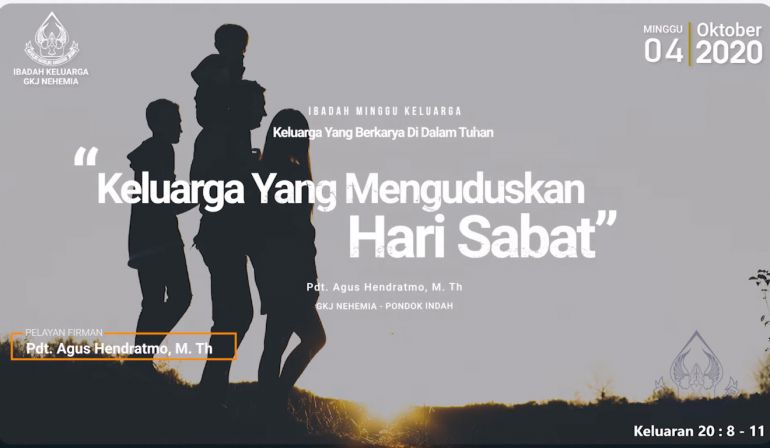 Keluarga Yang Menguduskan Hari Sabat(Keluaran 20: 8-11)
