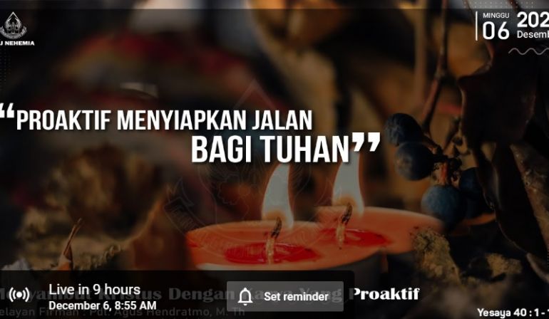 Proaktif Menyiapkan Jalan Bagi Tuhan (Yesaya 40: 1-11)